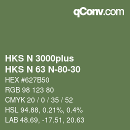 Color code: HKS N 3000plus - HKS N 63 N-80-30 | qconv.com