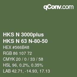 Code couleur: HKS N 3000plus - HKS N 63 N-80-50 | qconv.com