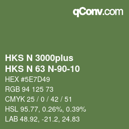Farbcode: HKS N 3000plus - HKS N 63 N-90-10 | qconv.com