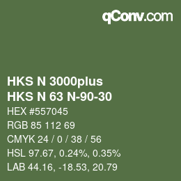 Color code: HKS N 3000plus - HKS N 63 N-90-30 | qconv.com