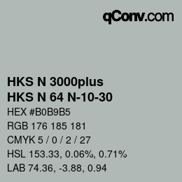 カラーコード: HKS N 3000plus - HKS N 64 N-10-30 | qconv.com