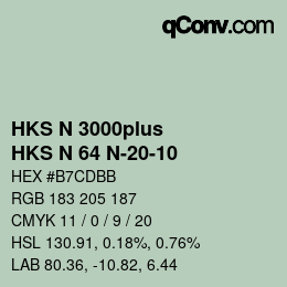 カラーコード: HKS N 3000plus - HKS N 64 N-20-10 | qconv.com