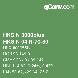 Color code: HKS N 3000plus - HKS N 64 N-70-30 | qconv.com