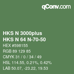 カラーコード: HKS N 3000plus - HKS N 64 N-70-50 | qconv.com