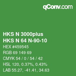 Color code: HKS N 3000plus - HKS N 64 N-90-10 | qconv.com