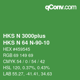 カラーコード: HKS N 3000plus - HKS N 64 N-90-10 | qconv.com