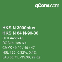 Color code: HKS N 3000plus - HKS N 64 N-90-30 | qconv.com