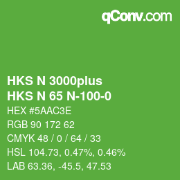 Farbcode: HKS N 3000plus - HKS N 65 N-100-0 | qconv.com