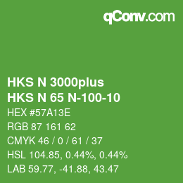 Farbcode: HKS N 3000plus - HKS N 65 N-100-10 | qconv.com