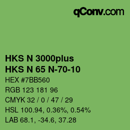 Farbcode: HKS N 3000plus - HKS N 65 N-70-10 | qconv.com