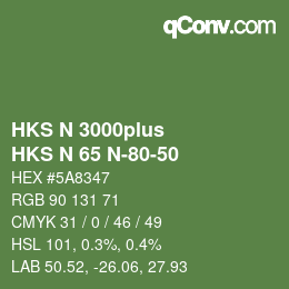 Color code: HKS N 3000plus - HKS N 65 N-80-50 | qconv.com