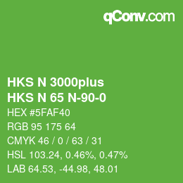 カラーコード: HKS N 3000plus - HKS N 65 N-90-0 | qconv.com