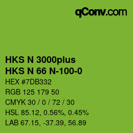 カラーコード: HKS N 3000plus - HKS N 66 N-100-0 | qconv.com