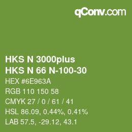 カラーコード: HKS N 3000plus - HKS N 66 N-100-30 | qconv.com