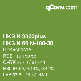 Farbcode: HKS N 3000plus - HKS N 66 N-100-30 | qconv.com