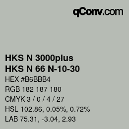 カラーコード: HKS N 3000plus - HKS N 66 N-10-30 | qconv.com