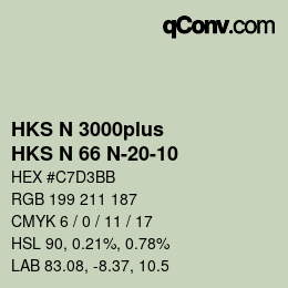 カラーコード: HKS N 3000plus - HKS N 66 N-20-10 | qconv.com