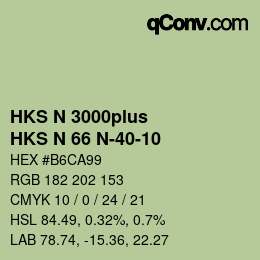 Color code: HKS N 3000plus - HKS N 66 N-40-10 | qconv.com