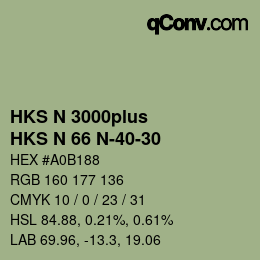 Color code: HKS N 3000plus - HKS N 66 N-40-30 | qconv.com