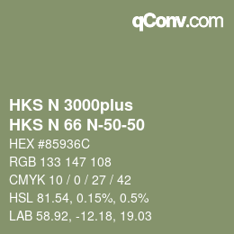 Farbcode: HKS N 3000plus - HKS N 66 N-50-50 | qconv.com