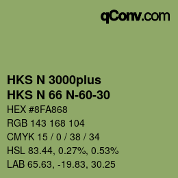 Color code: HKS N 3000plus - HKS N 66 N-60-30 | qconv.com