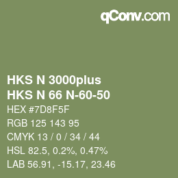 Farbcode: HKS N 3000plus - HKS N 66 N-60-50 | qconv.com