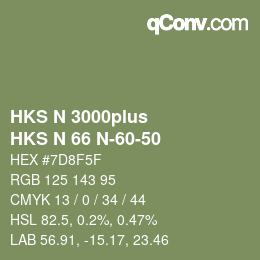 颜色代码: HKS N 3000plus - HKS N 66 N-60-50 | qconv.com