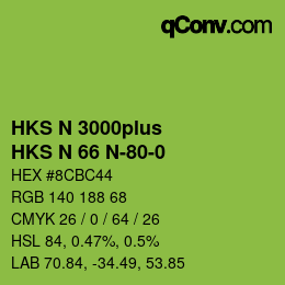 Farbcode: HKS N 3000plus - HKS N 66 N-80-0 | qconv.com