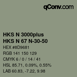 カラーコード: HKS N 3000plus - HKS N 67 N-30-50 | qconv.com