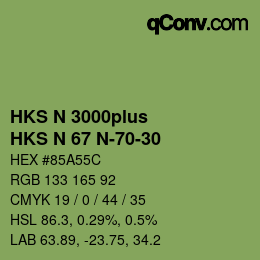 Color code: HKS N 3000plus - HKS N 67 N-70-30 | qconv.com