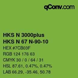 Color code: HKS N 3000plus - HKS N 67 N-90-10 | qconv.com