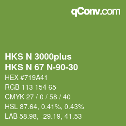 カラーコード: HKS N 3000plus - HKS N 67 N-90-30 | qconv.com