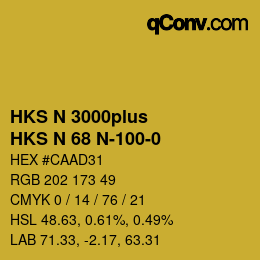 Color code: HKS N 3000plus - HKS N 68 N-100-0 | qconv.com