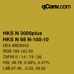 Color code: HKS N 3000plus - HKS N 68 N-100-10 | qconv.com