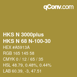 カラーコード: HKS N 3000plus - HKS N 68 N-100-30 | qconv.com