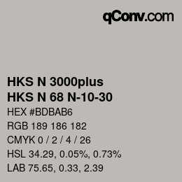 カラーコード: HKS N 3000plus - HKS N 68 N-10-30 | qconv.com