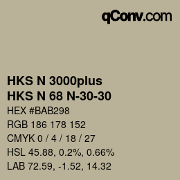 Farbcode: HKS N 3000plus - HKS N 68 N-30-30 | qconv.com