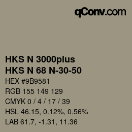 Farbcode: HKS N 3000plus - HKS N 68 N-30-50 | qconv.com