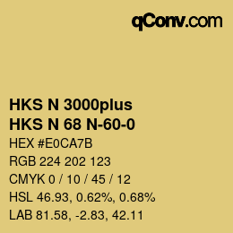 カラーコード: HKS N 3000plus - HKS N 68 N-60-0 | qconv.com