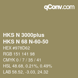 Farbcode: HKS N 3000plus - HKS N 68 N-60-50 | qconv.com
