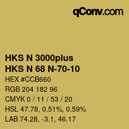 Code couleur: HKS N 3000plus - HKS N 68 N-70-10 | qconv.com