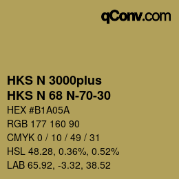 Farbcode: HKS N 3000plus - HKS N 68 N-70-30 | qconv.com