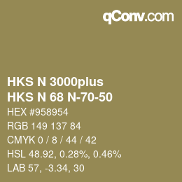 カラーコード: HKS N 3000plus - HKS N 68 N-70-50 | qconv.com