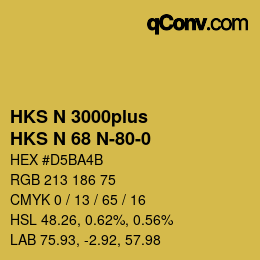 Farbcode: HKS N 3000plus - HKS N 68 N-80-0 | qconv.com