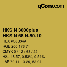 Farbcode: HKS N 3000plus - HKS N 68 N-80-10 | qconv.com