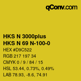 カラーコード: HKS N 3000plus - HKS N 69 N-100-0 | qconv.com