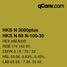 Farbcode: HKS N 3000plus - HKS N 69 N-100-30 | qconv.com