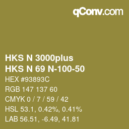 Farbcode: HKS N 3000plus - HKS N 69 N-100-50 | qconv.com