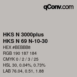 Color code: HKS N 3000plus - HKS N 69 N-10-30 | qconv.com