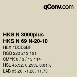 Farbcode: HKS N 3000plus - HKS N 69 N-20-10 | qconv.com